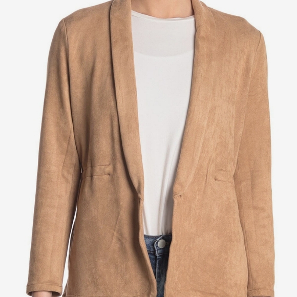 BLANK NYC Faux Suede Open Blazer - Picture 2 of 7